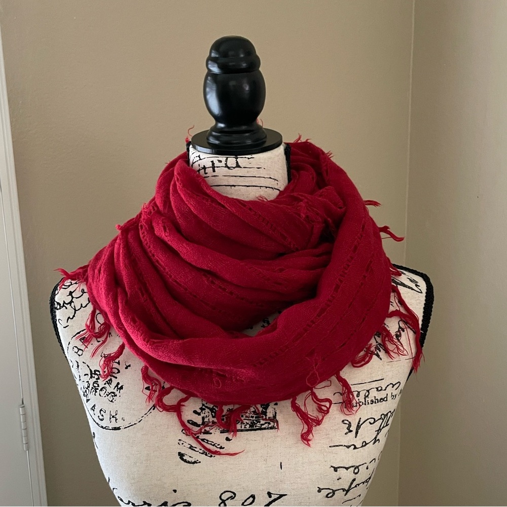 Steve Madden Red Infinity Scarf